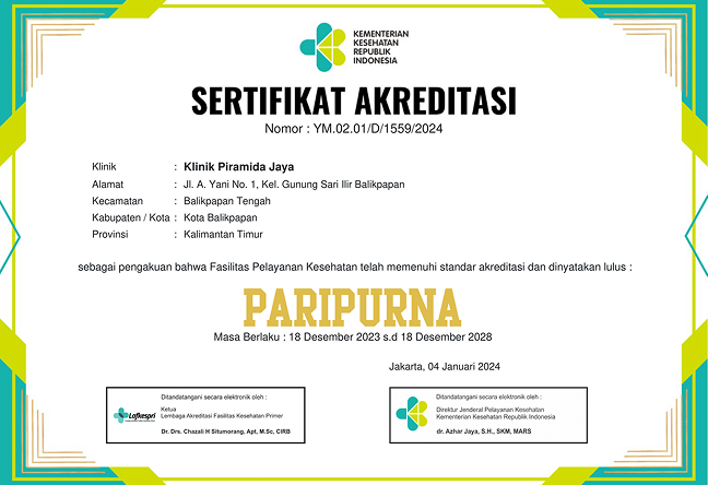 Sertifikat akreditasi